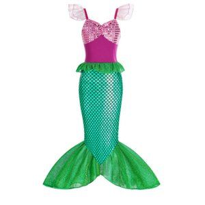 Ariel Princess Halloween Costume | Little Mermaid Birthday Outfit for Girls